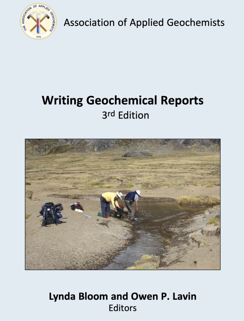 Writing Geochemical Reports, 3rd edition — book cover